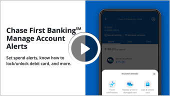 Chase First Banking Manage Account Alerts Video Image